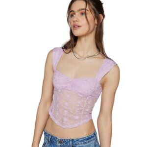 Urban Outfitters Kimchi Blue Stacia Embroidered Mesh Tank Top